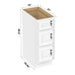 12" Modern Freestanding Oak Plywood Bathroom Vanity Base Only – Compact Side Storage Cabinet with 3 Soft-Closing Drawers VA40123 - HomeBeyond