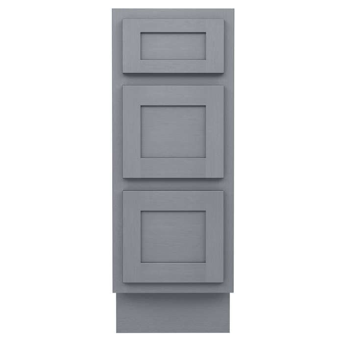 12" Single Bathroom Vanity Base Cabinet, Solid Wood Perfect Small Entryway Side Storage Cabinet with 3 Soft - Closing Drawers - HomeBeyond