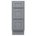 12" Single Bathroom Vanity Base Cabinet, Solid Wood Perfect Small Entryway Side Storage Cabinet with 3 Soft - Closing Drawers - HomeBeyond