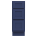 12" Single Bathroom Vanity Base Cabinet, Solid Wood Perfect Small Entryway Side Storage Cabinet with 3 Soft - Closing Drawers - HomeBeyond
