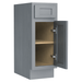 12" Single Right Offset Vanity Base Cabinet, Solid Wood Perfect Small Bathroom Side Storage Cabinet - HomeBeyond