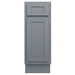 12" Single Right Offset Vanity Base Cabinet, Solid Wood Perfect Small Bathroom Side Storage Cabinet - HomeBeyond