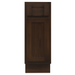 12" Single Right Offset Vanity Base Cabinet, Solid Wood Perfect Small Bathroom Side Storage Cabinet - HomeBeyond
