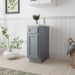 12" Single Right Offset Vanity Base Cabinet, Solid Wood Perfect Small Bathroom Side Storage Cabinet - HomeBeyond