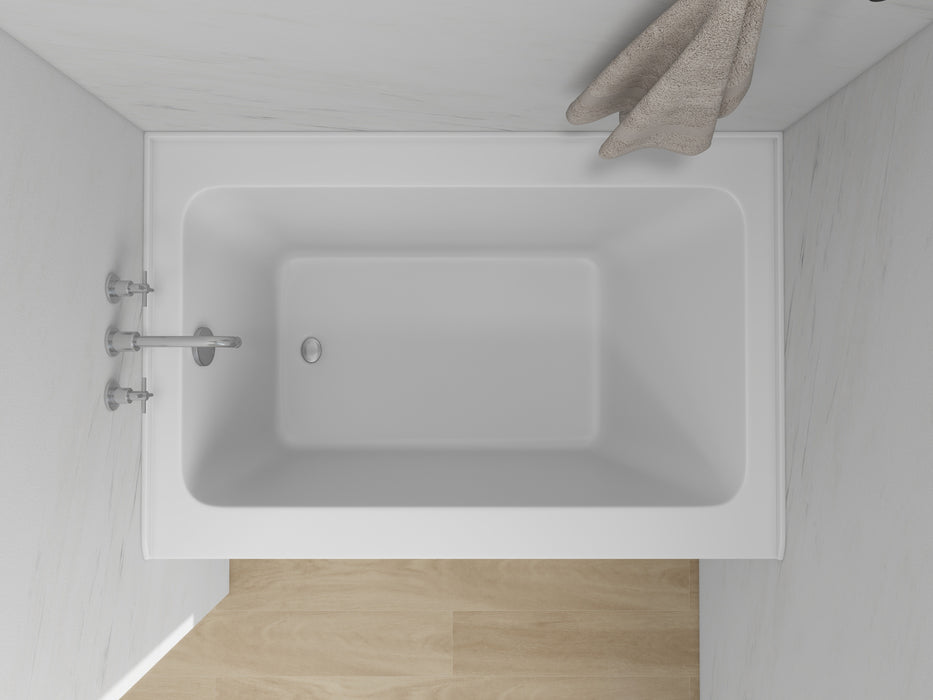 48" x 32" Alcove Soaking Acrylic Bathtub with 3 Side Tiling Flange