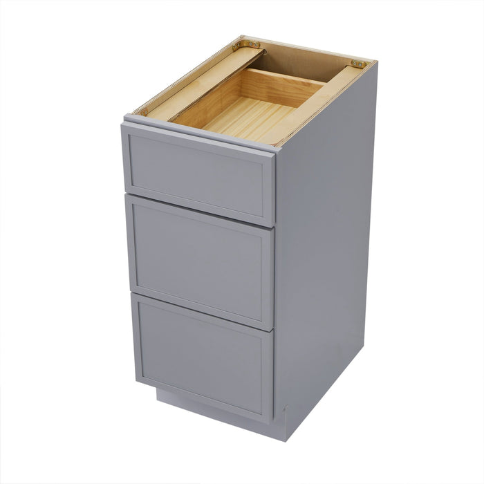 15" Birch Plywood Freestanding Single Base 3 Drawers Storage Cabinet - HomeBeyond