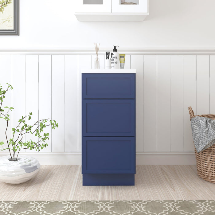 15" Birch Plywood Freestanding Single Base 3 Drawers Storage Cabinet - HomeBeyond