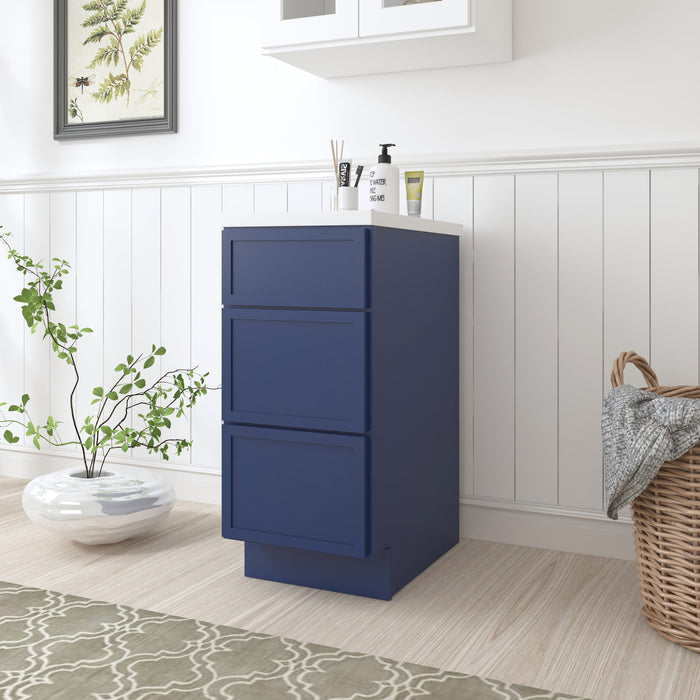 15" Birch Plywood Freestanding Single Base 3 Drawers Storage Cabinet - HomeBeyond