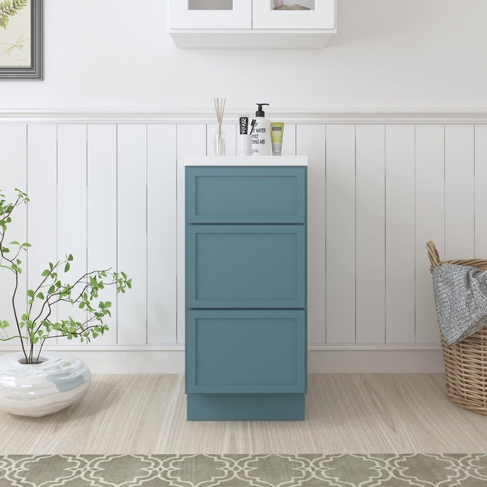 15" Birch Plywood Freestanding Single Base 3 Drawers Storage Cabinet - HomeBeyond