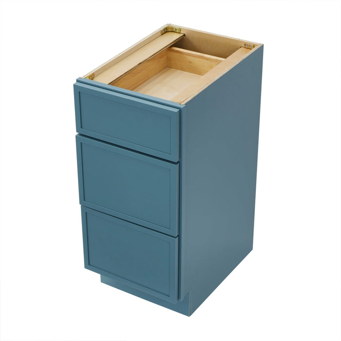 15" Birch Plywood Freestanding Single Base 3 Drawers Storage Cabinet - HomeBeyond