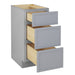 15" Birch Plywood Freestanding Single Base 3 Drawers Storage Cabinet - HomeBeyond