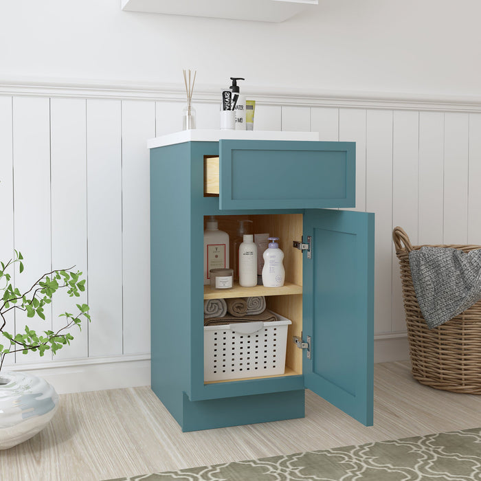 15" Birch Plywood Freestanding Single Base Storage Cabinet - HomeBeyond