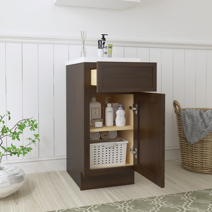 15" Birch Plywood Freestanding Single Base Storage Cabinet - HomeBeyond