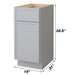 15" Birch Plywood Freestanding Single Base Storage Cabinet - HomeBeyond