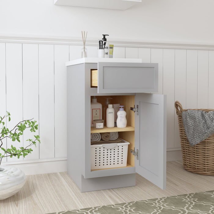 15" Birch Plywood Freestanding Single Base Storage Cabinet - HomeBeyond