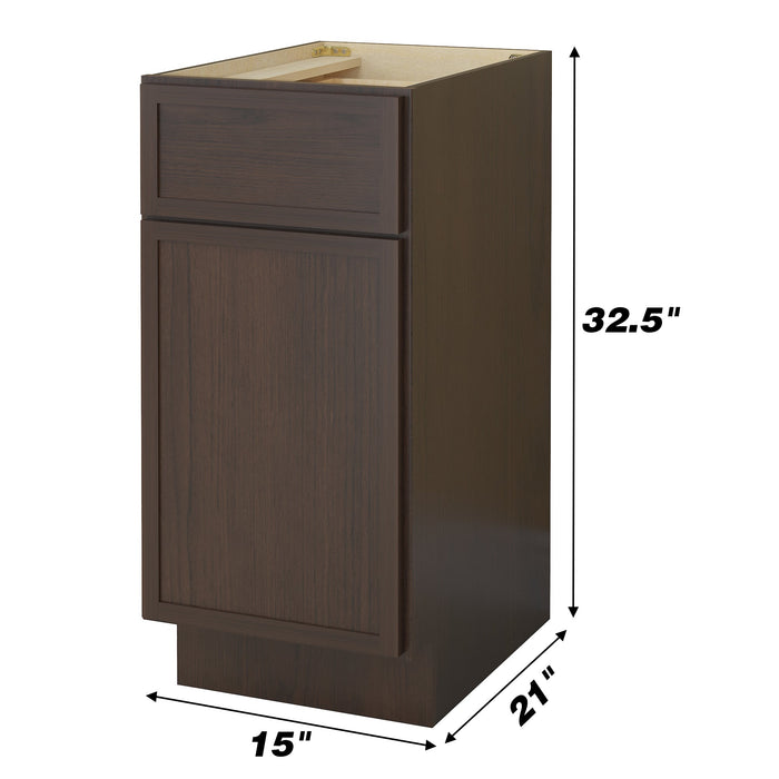 15" Birch Plywood Freestanding Single Base Storage Cabinet - HomeBeyond