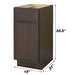 15" Birch Plywood Freestanding Single Base Storage Cabinet - HomeBeyond