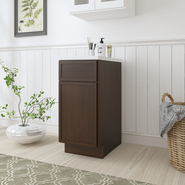 15" Birch Plywood Freestanding Single Base Storage Cabinet - HomeBeyond