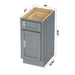15" Modern Freestanding Oak Plywood Bathroom Vanity Base Only – Right Offset Small Storage Cabinet with Single Door VA40151 - HomeBeyond