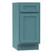 15" Single Right Offset Vanity Base Cabinet, Solid Wood Perfect Small Bathroom Side Storage Cabinet - HomeBeyond