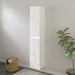 16" x 63" x 12" Modern Wall-Mounted Bathroom Side Cabinet with LED Light – High-Gloss Storage Cabinet with 2 Soft-Closing Doors & Shelves VA6011WL - HomeBeyond