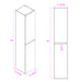 16" x 63" x 12" Modern Wall-Mounted Bathroom Side Cabinet with LED Light – High-Gloss Storage Cabinet with 2 Soft-Closing Doors & Shelves VA6011WL - HomeBeyond