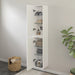 16" x 63" x 12" Modern Wall-Mounted Bathroom Side Cabinet with LED Light – High-Gloss Storage Cabinet with 2 Soft-Closing Doors & Shelves VA6011WL - HomeBeyond