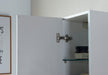 16" x 63" x 12" Modern Wall-Mounted Bathroom Side Cabinet with LED Light – High-Gloss Storage Cabinet with 2 Soft-Closing Doors & Shelves VA6011WL - HomeBeyond