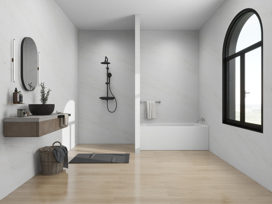 60" x 32" Modern Alcove Soaking Acrylic Bathtub with 3-Side Integral Tiling Flange Right Drain VA6301-LR