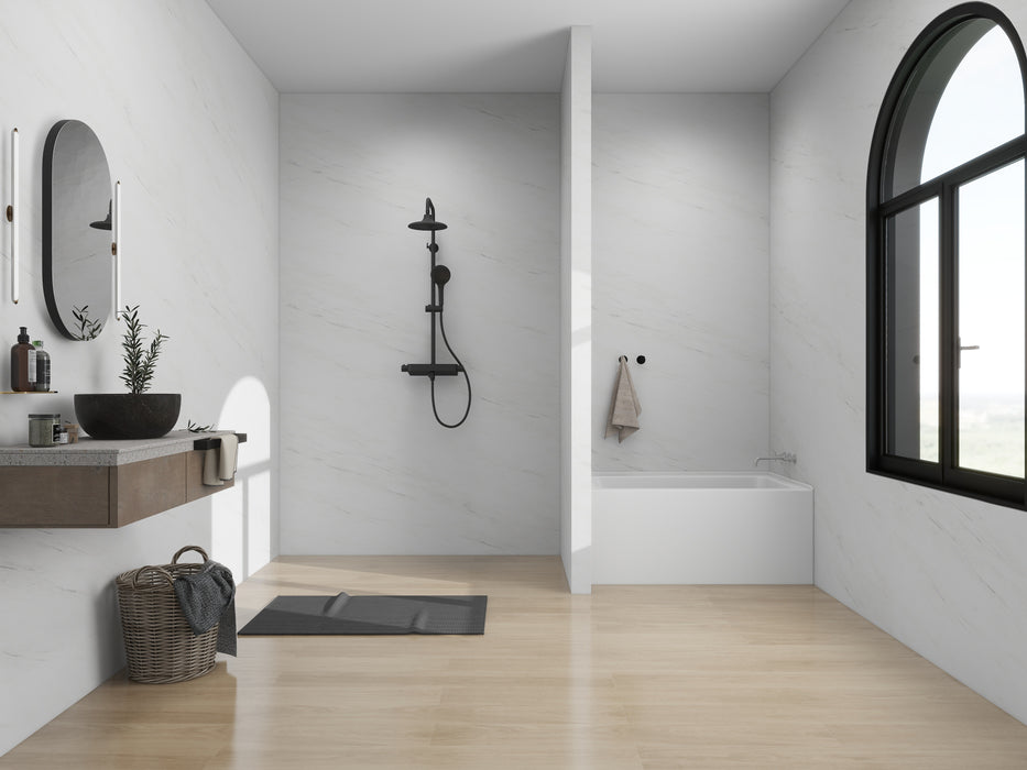 48" x 32" Modern Alcove Soaking Acrylic Bathtub with 3-Side Integral Tiling Flange Right Drain VA6301-SR