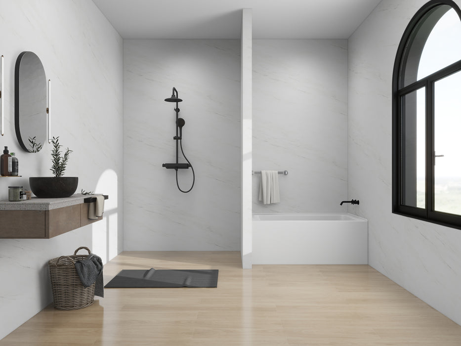 54" x 32" Modern Alcove Soaking Acrylic Bathtub with 3-Side Integral Tiling Flange Right Drain VA6301-MR