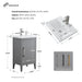 20" Single Sink Modern Freestanding Bathroom Vanity Set with Arabescato White Engineered Marble Top – Compact Storage Cabinet with Soft-Closing Door VA9020 - HomeBeyond