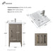 20" Single Sink Modern Freestanding Bathroom Vanity Set with Arabescato White Engineered Marble Top – Compact Storage Cabinet with Soft-Closing Door VA9020 - HomeBeyond