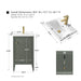20" Single Sink Modern Freestanding Solid Wood Bathroom Vanity Set with Engineered Marble Top – Compact Storage Cabinet with Soft-Closing Door VA9120 - HomeBeyond