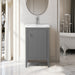 20" Single Sink Modern Freestanding Solid Wood Bathroom Vanity Set with Engineered Marble Top – Compact Storage Cabinet with Soft-Closing Door VA9120 - HomeBeyond