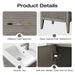 20" Single Sink Modern Freestanding Solid Wood Bathroom Vanity Set with Engineered Marble Top – Compact Storage Cabinet with Soft-Closing Door VA9120 - HomeBeyond