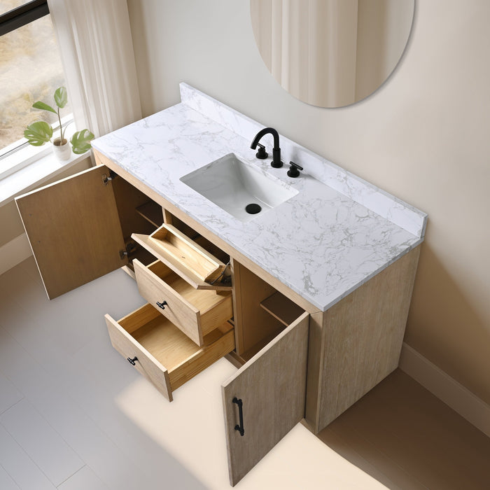 20"/24"/36"/42"/48"/60"/72" Bathroom Vanity with Sink and Top, With Soft Closing Doors - HomeBeyond