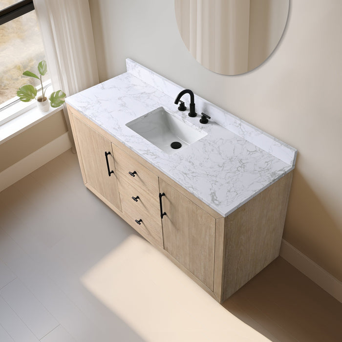 20"/24"/36"/42"/48"/60"/72" Bathroom Vanity with Sink and Top, With Soft Closing Doors - HomeBeyond