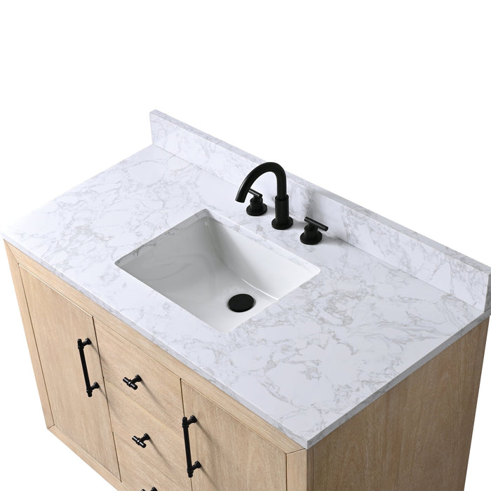 20"/24"/36"/42"/48"/60"/72" Bathroom Vanity with Sink and Top, With Soft Closing Doors - HomeBeyond