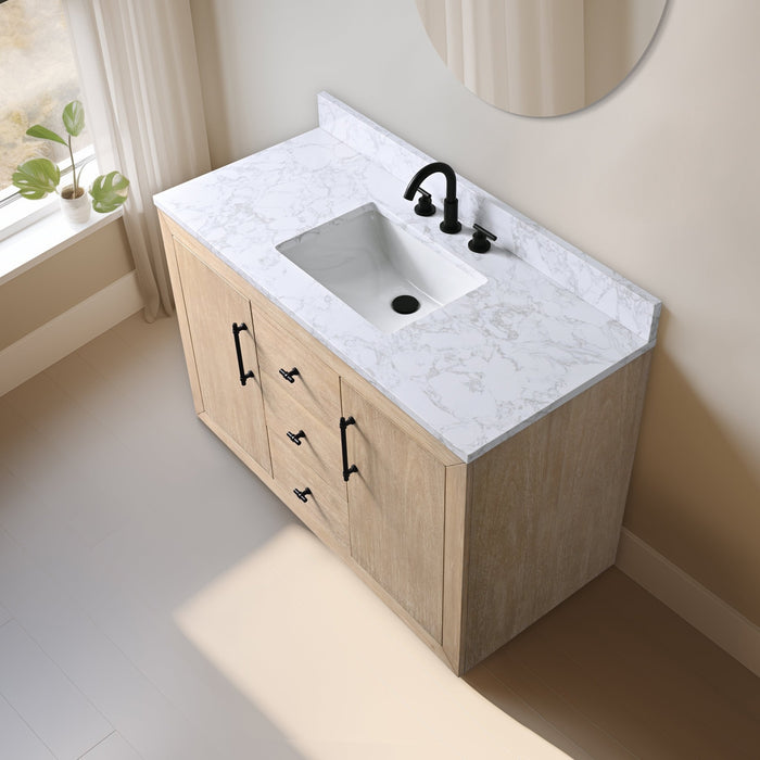 20"/24"/36"/42"/48"/60"/72" Bathroom Vanity with Sink and Top, With Soft Closing Doors - HomeBeyond