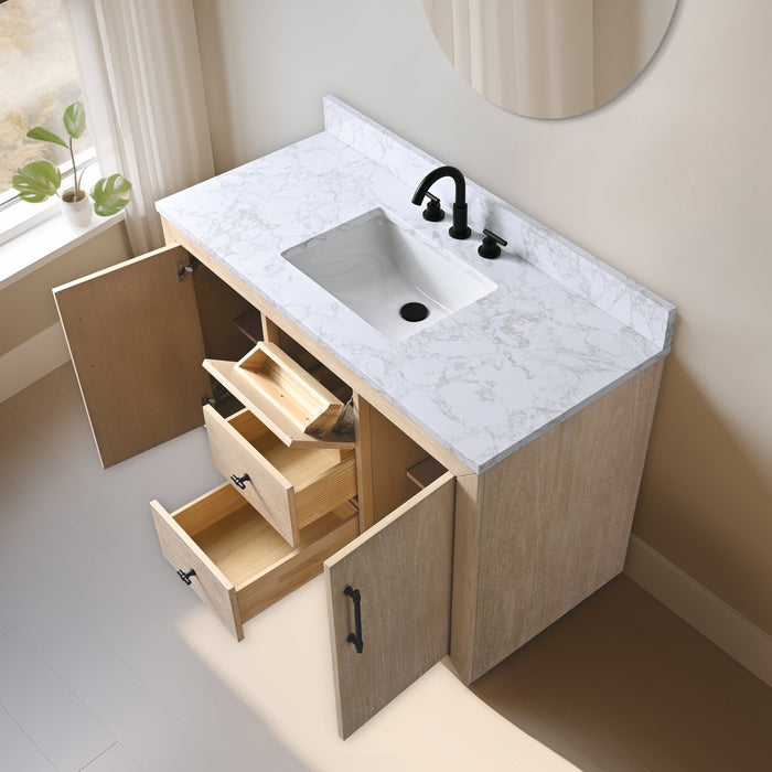 20"/24"/36"/42"/48"/60"/72" Bathroom Vanity with Sink and Top, With Soft Closing Doors - HomeBeyond