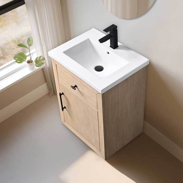 20"/24"/36"/42"/48"/60"/72" Bathroom Vanity with Sink and Top, With Soft Closing Doors - HomeBeyond