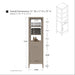 21" Modern Freestanding Bathroom Linen Tower Cabinet with Soft-Closing Door & Drawer VA90-LC - HomeBeyond