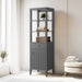 21" Modern Freestanding Bathroom Linen Tower Cabinet with Soft-Closing Door & Drawer VA91-LC - HomeBeyond