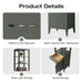 21" Modern Freestanding Bathroom Linen Tower Cabinet with Soft-Closing Door & Drawer VA91-LC - HomeBeyond