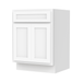 24" Bathroom Vanity Cabinet, Solid Wood Bathroom Sink Cabinet Organizer with Double Shutter Door - HomeBeyond