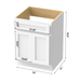 24" Bathroom Vanity Cabinet, Solid Wood Bathroom Sink Cabinet Organizer with Double Shutter Door - HomeBeyond