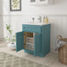 24" Bathroom Vanity Cabinet, Solid Wood Bathroom Sink Cabinet Organizer with Double Shutter Door - HomeBeyond