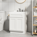 24" Bathroom Vanity Cabinet, Solid Wood Bathroom Sink Cabinet Organizer with Double Shutter Door - HomeBeyond