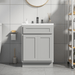 24" Bathroom Vanity Cabinet, Solid Wood Bathroom Sink Cabinet Organizer with Double Shutter Door - HomeBeyond